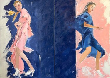 Peinture intitulée "Сome out of the sha…" par Diana Timchenko, Œuvre d'art originale, Huile Monté sur Châssis en bois