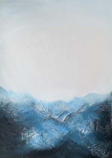 Картина под названием "Raging sea" - Diana Virgo, Подлинное произведение искусства, Акрил