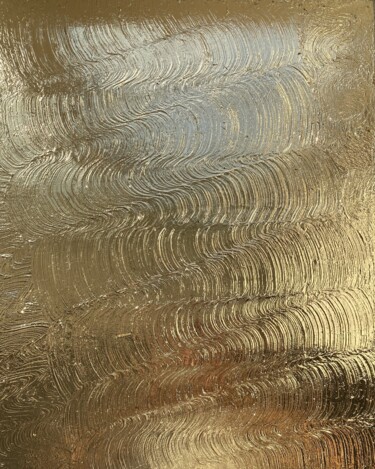 Schilderij getiteld "Golden Sound" door Diana Virgo, Origineel Kunstwerk, Gips