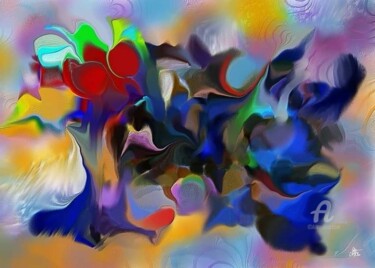 Digital Arts titled "Rainbow Breeze" by Diana Coatu, Original Artwork, Digital Painting