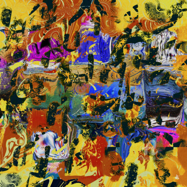 Digitale Kunst mit dem Titel "Unrest Of Happiness" von Diana Coatu, Original-Kunstwerk, Digitale Malerei