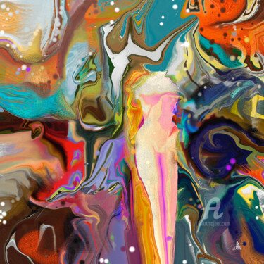 Digital Arts titled "All-Awakened / Tran…" by Diana Coatu, Original Artwork, Digital Painting