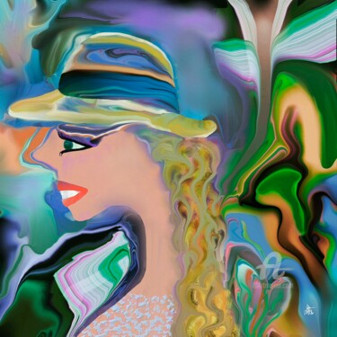 Digital Arts titled "Lucky Girl" by Diana Coatu, Original Artwork, Digital Painting