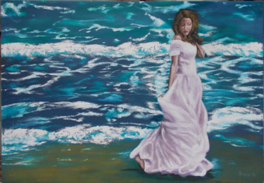 Pittura intitolato "Passeggiando sulla…" da Diana Giusto, Opera d'arte originale, Olio
