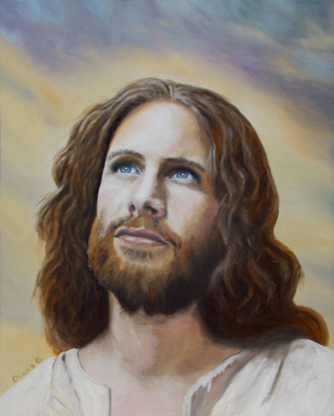 Peinture intitulée "Gesù Cristo" par Diana Giusto, Œuvre d'art originale, Huile