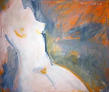 Painting titled "Nyu 2 acrylic 100-1…" by Diana Kmit, Original Artwork, Oil