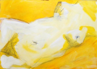 Painting titled "Torso 1. 50-70 acry…" by Diana Kmit, Original Artwork, Oil