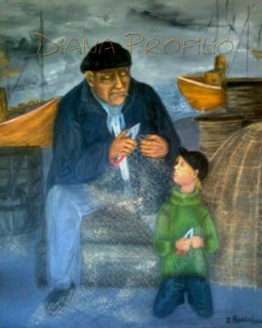 Pintura titulada "El redero" por Diana Profilio, Obra de arte original, Oleo
