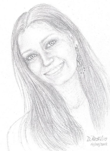 Dibujo titulada "Antonela (retrato)" por Diana Profilio, Obra de arte original, Otro