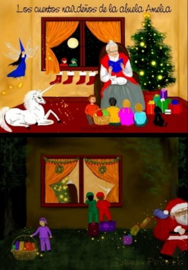 Dibujo titulada "Los Cuentos navideñ…" por Diana Profilio, Obra de arte original, Otro
