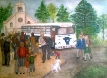 Pintura titulada "Aquel viaje a Luján" por Diana Profilio, Obra de arte original, Oleo