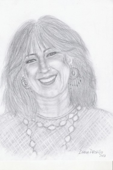 Drawing titled "Retrato de Sara Dic…" by Diana Profilio, Original Artwork