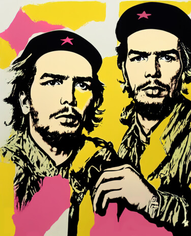 Malerei mit dem Titel "Che Guevara Pop Art…" von Diana Ringo, Original-Kunstwerk, Öl
