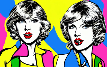 Peinture intitulée "Taylor Swift Pop Ar…" par Diana Ringo, Œuvre d'art originale, Huile