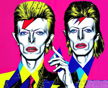 "David Bowie" başlıklı Tablo Diana Ringo tarafından, Orijinal sanat, Petrol