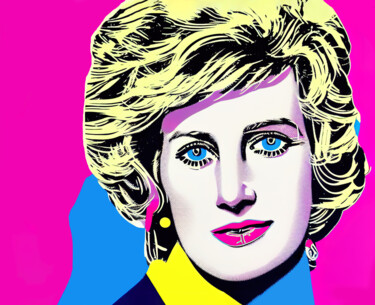 Картина под названием "Diana, Princess of…" - Diana Ringo, Подлинное произведение искусства, Масло