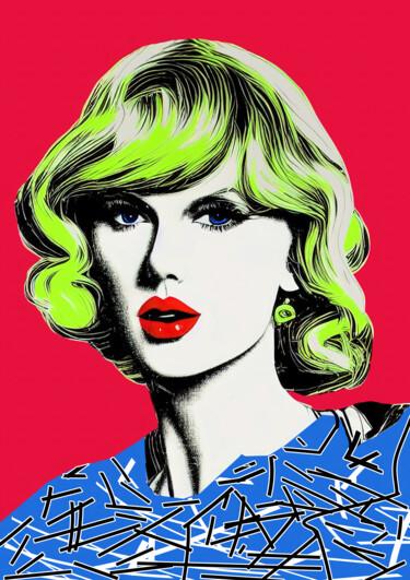 「Taylor Swift Red」というタイトルの絵画 Diana Ringoによって, オリジナルのアートワーク, オイル