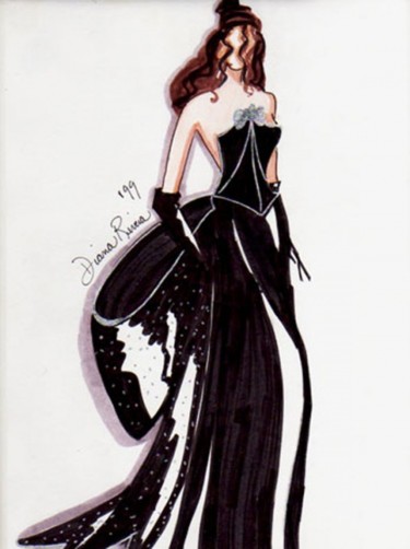 Couture Elegance Dessin intitulée "Couture Elegance" par Diana Rivera, Œuvre d'art originale, Autre