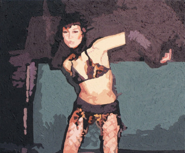 Peinture intitulée "Techno dancer" par Diana Simek, Œuvre d'art originale, Acrylique