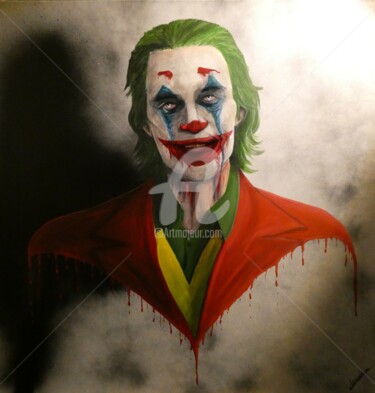 Painting titled "JOKER - Buste XXL" by Dianaskova Art, Original Artwork, Acrylic