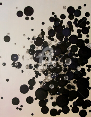 Peinture intitulée "bulles" par Diane Bonan, Œuvre d'art originale, Acrylique