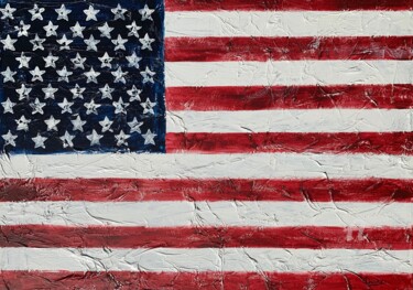 Peinture intitulée "More than a flag" par Diane Breton, Œuvre d'art originale, Acrylique