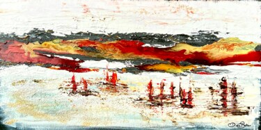 Peinture intitulée "Balade lointaine" par Diane Breton, Œuvre d'art originale, Acrylique