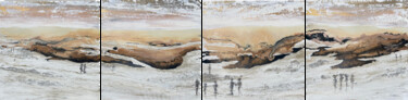 Peinture intitulée "Guidel (quadriptyqu…" par Diane Breton, Œuvre d'art originale, Acrylique Monté sur Châssis en bois