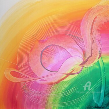 Pintura titulada "32.Expansion cœur -…" por Diane Hubesch, Obra de arte original, Acrílico Montado en Bastidor de camilla de…