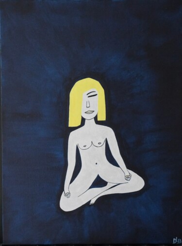 Peinture intitulée "YOGI GIRL" par Diane.Lb, Œuvre d'art originale, Acrylique