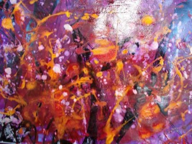 Malerei mit dem Titel "Espaces en feu" von Diane Medus, Original-Kunstwerk, Acryl