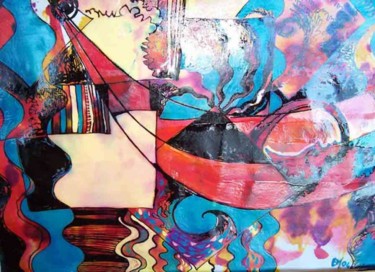 Malerei mit dem Titel "Hybris" von Diane Medus, Original-Kunstwerk, Acryl