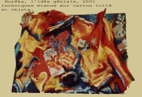Pittura intitolato "Euréka" da Diane Medus, Opera d'arte originale, Olio