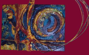 Peinture intitulée "Le cercle et la cor…" par Diane Medus, Œuvre d'art originale, Huile
