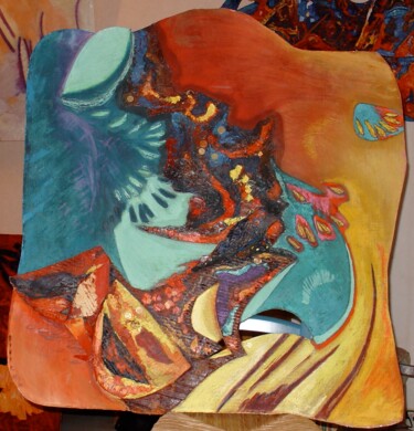 Peinture intitulée "Le Roi Carnaval" par Diane Medus, Œuvre d'art originale, Pastel