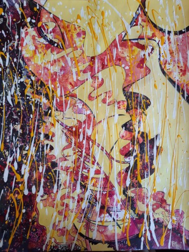 Pintura titulada "Pluie, entre 2006" por Diane Medus, Obra de arte original, Tinta