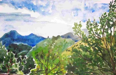 Peinture intitulée "Parc National du Ha…" par Diane Medus, Œuvre d'art originale, Aquarelle