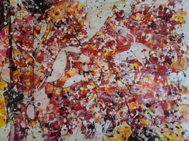 Картина под названием "Eclaboussures blanc…" - Diane Medus, Подлинное произведение искусства, Акрил