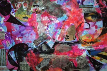 Peinture intitulée "Actualités, marché…" par Diane Medus, Œuvre d'art originale, Acrylique
