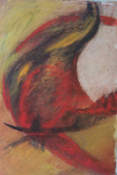 Pittura intitolato "Barque vers le jour" da Diane Medus, Opera d'arte originale, Olio