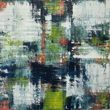 Pintura intitulada "Abstrait N°8" por Diane Morin, Obras de arte originais, Acrílico