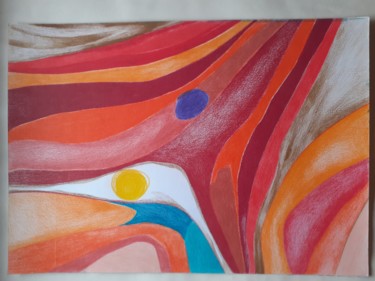 Dessin intitulée "Lever de soleil" par Diane Serard, Œuvre d'art originale, Crayon