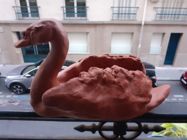 雕塑 标题为“Cygne en parade” 由Diane Serard, 原创艺术品, 粘土