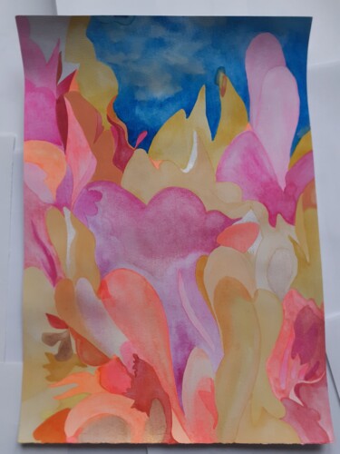 Peinture intitulée "Florale" par Diane Serard, Œuvre d'art originale, Aquarelle