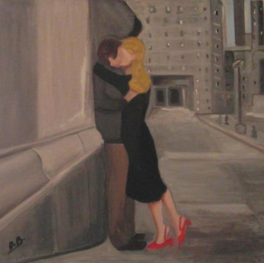 Pittura intitolato "Il Bacio" da Anna Laura Raffa (Diane Bonjour), Opera d'arte originale, Olio