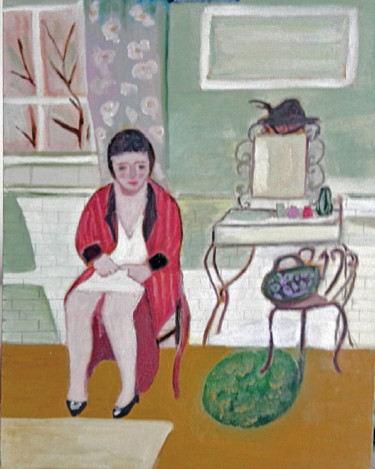 Ζωγραφική με τίτλο "Jasmine" από Anna Laura Raffa (Diane Bonjour), Αυθεντικά έργα τέχνης, Λάδι Τοποθετήθηκε στο Ξύλινο πάνελ