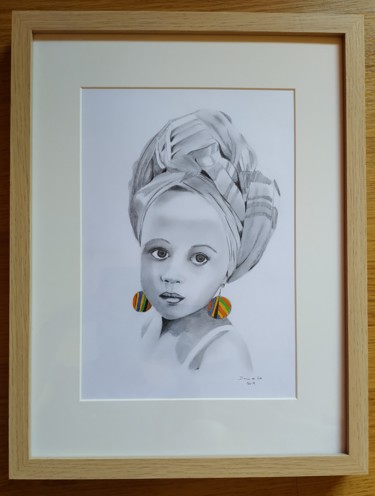 图画 标题为“Portrait - Jeune fi…” 由Dianederh, 原创艺术品, 铅笔
