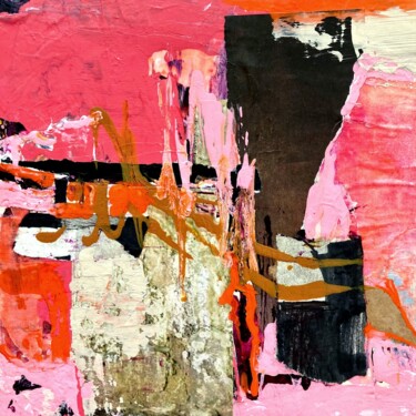 Painting titled "Pink Attitude" by Diane Leon, Original Artwork, Acrylic