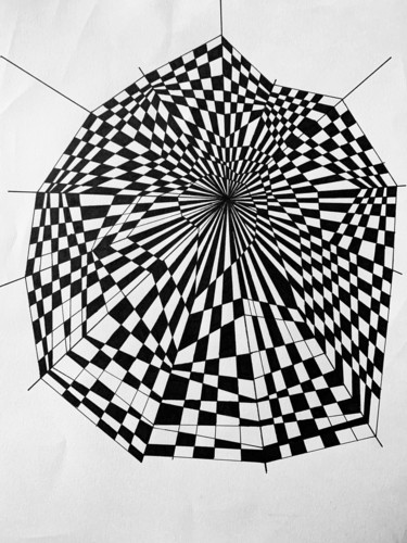 Drawing titled "Perspective" by Diane Segard, Original Artwork, Marker