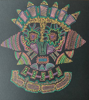 Drawing titled "Inca" by Diane Segard, Original Artwork, Marker